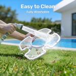 Cordless Robotic Pool Cleaner, Pool Vacuum for Above Ground Pool Lasts 90 Min, Portable, Self-Parking, Ideal for Pools up to 860 sq.ft