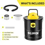 SIPPON Ash Vacuum Cleaner, Pellet Stove Vacuum Cleaner with Blower Function, 800W Powerful Suction 2.6 Gallon All-in-One Ash Vacuum for Fireplaces, Pellet Stoves(Do not Exceed 104°F (40°C)