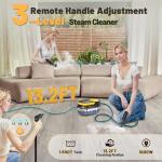 Gautye Steam Cleaner, 3-Level Adjustable Handle, 15s Heat-Up, 1.69 Quarts Tank, Portable Steamer for Cleaning with 11 pcs Accessories, Steam Cleaner for Home for Dirt, Grease, Grout
