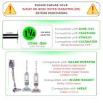 Upgraded Hardwood Floor Attachment with Horse Hair Soft Bristles & Flexible Brush Head for Vacuum Cleaners Using 1 ¼'' (1.25inch) (32mm) Accessories - Work on Low Carpet & Wood/Bare/Tile/Hard Floors