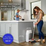 EyeVac Air 2-in-1 HEPA Air Purifier & Touchless Vacuum Automatic Dustpan - Ultra Fast & Powerful - Covers 600 Sq ft - Corded Canister Vacuum, Bagless, Automatic Sensors, 1000 Watt (White/White)