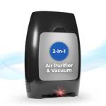 EyeVac Air 2-in-1 HEPA Air Purifier & Touchless Vacuum Automatic Dustpan - Ultra Fast & Powerful - Covers 600 Sq ft - Corded Canister Vacuum, Bagless, Automatic Sensors, 1000 Watt (Black/Silver)