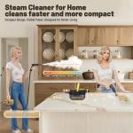 Gautye Steam Cleaner, 3-Level Adjustable Handle, 15s Heat-Up, 1.69 Quarts Tank, Portable Steamer for Cleaning with 11 pcs Accessories, Steam Cleaner for Home for Dirt, Grease, Grout