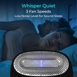 EyeVac Air 2-in-1 HEPA Air Purifier & Touchless Vacuum Automatic Dustpan - Ultra Fast & Powerful - Covers 600 Sq ft - Corded Canister Vacuum, Bagless, Automatic Sensors, 1000 Watt (Black/Silver)