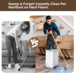 Thamtu Touchless Vacuum Automatic Dustpan with 2 Operation Modes - Ultra Fast & Powerful Corded Canister Pet Vacuum Electric Dustpan for Sweeping Pet Hair, Salon, Food Crumbs & Dirt