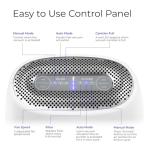 EyeVac Air 2-in-1 HEPA Air Purifier & Touchless Vacuum Automatic Dustpan - Ultra Fast & Powerful - Covers 600 Sq ft - Corded Canister Vacuum, Bagless, Automatic Sensors, 1000 Watt (White/White)