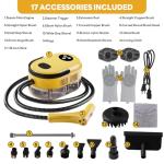 Handheld Steam Cleaner, 10s Fast Handheld Heating Steamer for Cleaning 15-in-1 High Pressure Steam Cleaner for Home & Kitchen, Grease, Grout, Tile,Floor,Couch and Car