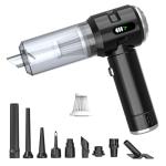 Sycoodeal Handheld Car Vacuum Cleaner, 25000PA Strong Cyclonic Suction Portable Mini Vacuum Cordless with Digital Display Lightweight Handheld for Pet Hair, Car, Home, Office, Kitchen(Silver)