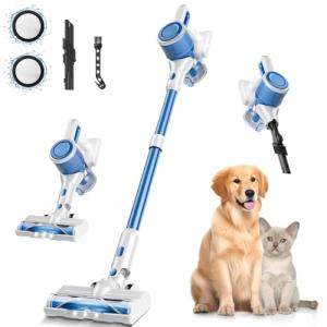 BSNAW Cordless Vacuum Cleaner for Home, 8-in-1 Lightweight Stick Vacuum with 45Mins Runtime, Powerful Suction, Anti-Tangle, Rechargeable Cordless Vacuum for Hardwood Floor Carpet Pet Hair, W-N505