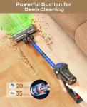 SVHT Cordless Vacuum Cleaner, 35KPA 45Mins Vacuum Cleaners for Home, Lightweight Vacuum Cordless with Anti-Tangle Brush, Stick Vacuum for Carpet,Pet Hair,Hardwood Floor