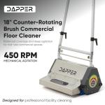 18" Counter-Rotating Brush (CRB) Commercial Carpet & Hard Floor Cleaning Machine – 450 RPM, Quiet 53 dBA, Heavy-Duty 53 lb Scrubber – Ideal for Gyms, Retail & Mid-Size Facilities