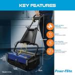Powr-Flite Multiwash 18 inch Electric Floor Scrubber Machine with Brushes, Commercial Floor Scrubber for Carpet, Tile, VCT, Laminate, Grout, Sports Floor, Concrete and more, PFMW18