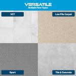 Powr-Flite Multiwash 18 inch Electric Floor Scrubber Machine with Brushes, Commercial Floor Scrubber for Carpet, Tile, VCT, Laminate, Grout, Sports Floor, Concrete and more, PFMW18