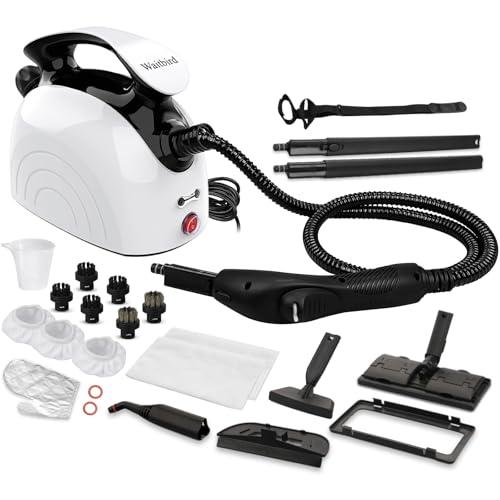 Waitbird steam cleaner, household steam cleaner, handheld steam cleaner with 21 accessories, 248 ° F high temperature, suitable for bathroom glass, floor, sofa, kitchen oil stains, toys (White)