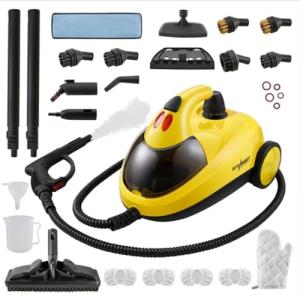 STEAMBOT® Heavy Duty Steam Cleaner with 2L Large Water Tank, 28-in-1 Multipurpose steam cleaner for home, High Temperature Deep Cleaning for Grout, Floor, Tile, Oven, Car, Window&Kitchen，no chemical