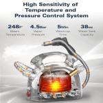 Steam Cleaner, Handheld Steamer with 21 Accessories, 248°F High-Temperature Steam for Floors, Grout, Tiles, Carpet, Cars - Portable 1.08L Tank, Child Lock, Chemical-Free Cleaning