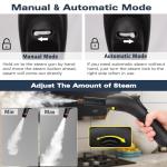 Multi-purpose steam cleaner with all 21 accessories, handheld steam cleaner and shoulder strap, for furniture, sofa, tiles, floors, windows, upholstery