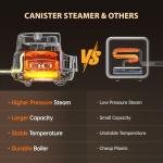 Powerful Steam Cleaner for Home, Chemical-Free Multipurpose Steam Cleaner, 3-Steam Volumes Comfy Handle, Portable Deep Cleaning Lightweight Steamer for Car Detailing Carpet Upholstery Tile Grout