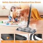Powerful Steam Cleaner for Home, Chemical-Free Multipurpose Steam Cleaner, 3-Steam Volumes Comfy Handle, Portable Deep Cleaning Lightweight Steamer for Car Detailing Carpet Upholstery Tile Grout