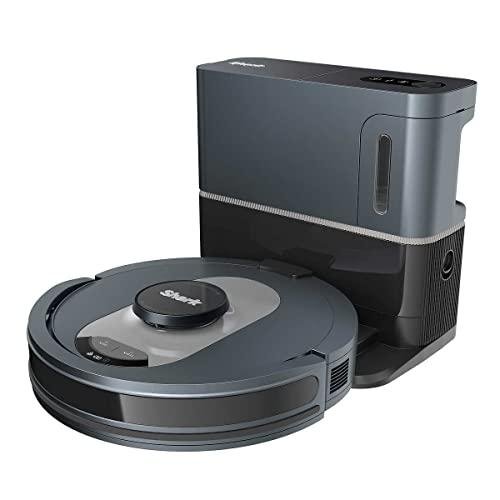 Shark UR2500SR AI Ultra Robot Vacuum, with Ultra Clean, Home Mapping, 30-Day Capacity Bagless Self Empty Base, Perfect for Pet Hair, WiFi, Compatible with Alexa, Black/Silver (Renewed)