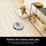 Shark AV2511AE/AV251WA AI Ultra Robot Vacuum, with Matrix Clean, Home Mapping, 60-Day Capacity Bagless Self Empty Base, Perfect for Pet Hair, Wifi, Compatible with Alexa, Black/Silver (Renewed)