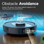 Shark PowerDetect Self-Empty Robot Vacuum with NeverStuck Technology, Auto Deep-Clean Carpets & Hardfloors, XL 60 Day Capacity HEPA Bagless Base Neutralizes Odors, for Pet Hair, Black (AV2820AE)