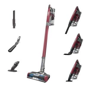Shark Cordless Vacuum Cleaner, HEPA Filter, Lightweight, Portable, Rechargeable, Pet Hair Pickup, Removable Handheld, Crevice, Upholstery & Dusting Brush Included, 40-min runtime, Red, IZ362H