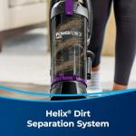 BIISSELLL Power Force Helix Bagless Upright Vacuum, Powerful Suction for Pet Hair,Carpet, Tile & Hardwood,Cleaning, Scatter-Free Technology, Large Dirt Tank, 23ft Cord, 5 Height Settings (Purple)