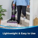 BIISSELLL Power Force Helix Bagless Upright Vacuum, Powerful Suction for Pet Hair,Carpet, Tile & Hardwood,Cleaning, Scatter-Free Technology, Large Dirt Tank, 23ft Cord, 5 Height Settings (Purple)