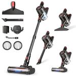 Zyxrona Cordless Vacuum Cleaner, 450W 40Kpa Stick Vacuum with Powerful Suction, 50Mins Vacuum Cleaners for Home, Anti-Tangle Brush, 8 in 1 Lightweight Vacuum for Hard Wood Floor Carpet Pet Hair