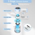 ENCHE Cordless Stick Vacuum Cleaner, 45KPA Powerful Suction 50Mins Runtime, Lightweight 6-in-1 Vacuum with LED Touch Screen Anti-Tangle for Pet Hair Hard Floor Carpet Home Car