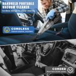 SAKOLD Cordless Handheld Car Vacuum with Strong Suction