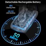 ENCHE Cordless Stick Vacuum Cleaner, 45KPA Powerful Suction 50Mins Runtime, Lightweight 6-in-1 Vacuum with LED Touch Screen Anti-Tangle for Pet Hair Hard Floor Carpet Home Car