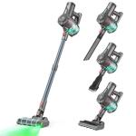 Cordless Vacuum Cleaners for Home,Stick Vacuum with Powerful Suction 45Mins Runtime, Self-Standing Stick Vacuum with LED Headlights, 6 in 1 Lightweight Handheld Vac for Pet Hair Carpet Hard Floors
