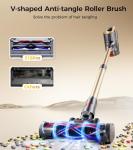 RENDOW Cordless Vacuum Cleaner, 550W 45Kpa 65Mins Vacuum Cleaners for Home, Self-Standing Cordless Stick Vacuum with LED Display,Anti-Tangle Rechargeable Wireless Vacuum for Pet Hair/Carpet/Hard Floor