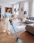 Cordless Vacuum Cleaner, 8-in-1 Cordless Stick Vacuum Cleaner with 3 Suction Modes, Up to 45mins Runtime, Rechargeable, Self-Standing, Wireless Vacuum Cleaners for Home Pet Hair Carpet Car Hard Floor