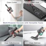 Cordless Vacuum Cleaners for Home,Stick Vacuum with Powerful Suction 45Mins Runtime, Self-Standing Stick Vacuum with LED Headlights, 6 in 1 Lightweight Handheld Vac for Pet Hair Carpet Hard Floors