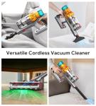 REBANIC Cordless Vacuum Cleaners for Home,8-in-1/65Min/600W/48Kpa Powerful Suction,Self-Standing Cordless Stick Vacuum Cleaner,Lightweight Anti-Tangle Rechargeable Vacuum for Floor/Carpet/Pet Hair/Car