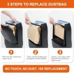 Hiwoor Touchless Automatic Bagged Canister Vacuum