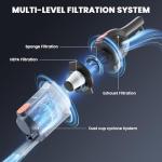 Candy Corded Stick Vacuum with Powerful Suction