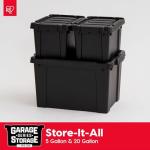 20 Gallon Stackable Lockable Storage Bins - 6 Pack