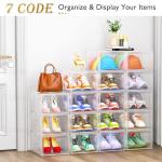 Clear Shoe Storage Boxes with Magnetic Doors - 6 Pack