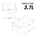 12 Pack Clear Plastic Storage Bins with Handles