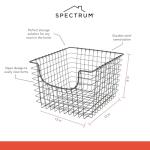 Medium Gray Wire Scoop Basket for Kitchen Storage