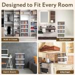 Quik Box - 8.5 Gallon Stackable Storage Bin with Wheels