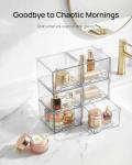 4 Pack Clear Stackable Storage Drawers