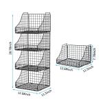 4-Pack Stackable Wire Baskets for Easy Organization