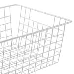 Set of 4 White Wire Freezer Storage Baskets