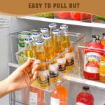 12 Pack Clear Plastic Storage Bins with Handles