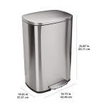 Amazon Basics 50L Smudge-Resistant Trash Can
